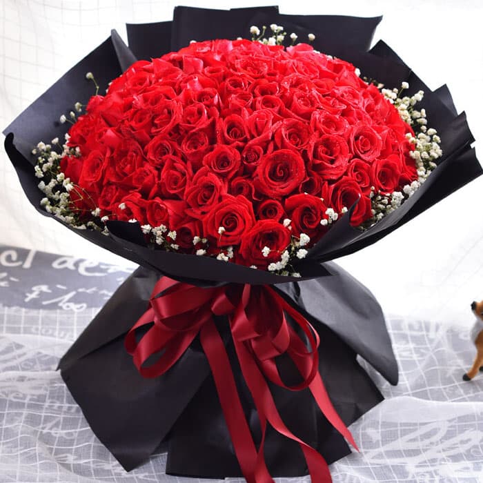 99 Red Roses, Starry Sky, Love Flowers - Send birthday flowers to China