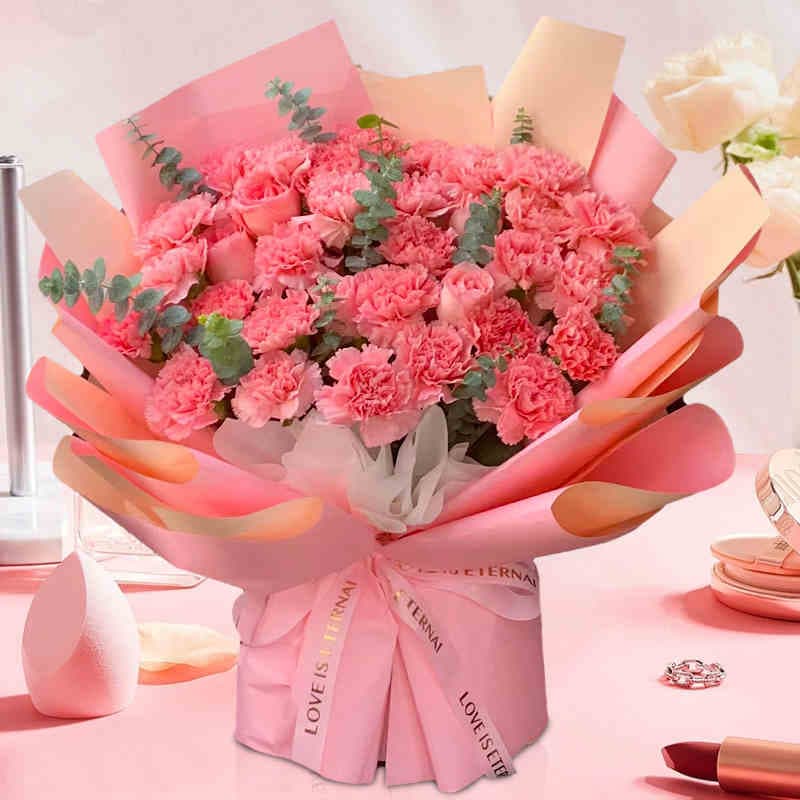 Xinmei Monogatari, 28 Pink Carnations - Send carnations to China