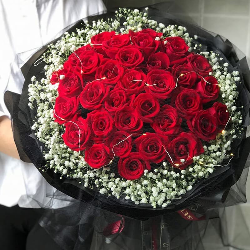 Every day for the rest of my life, 33 red roses - Send love flowers to China