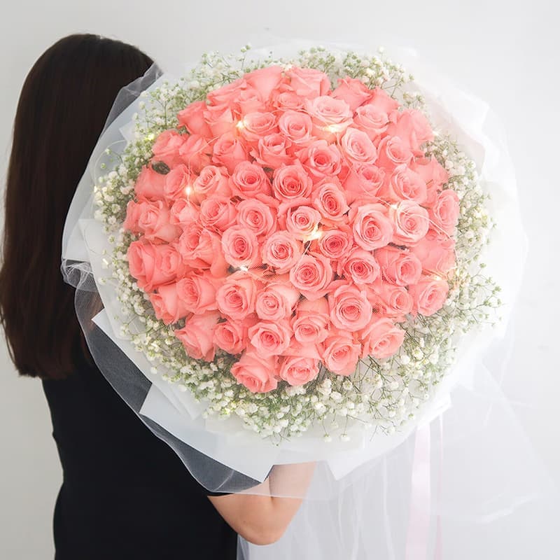 52 Diana roses, my dearest love - Send love flowers to China