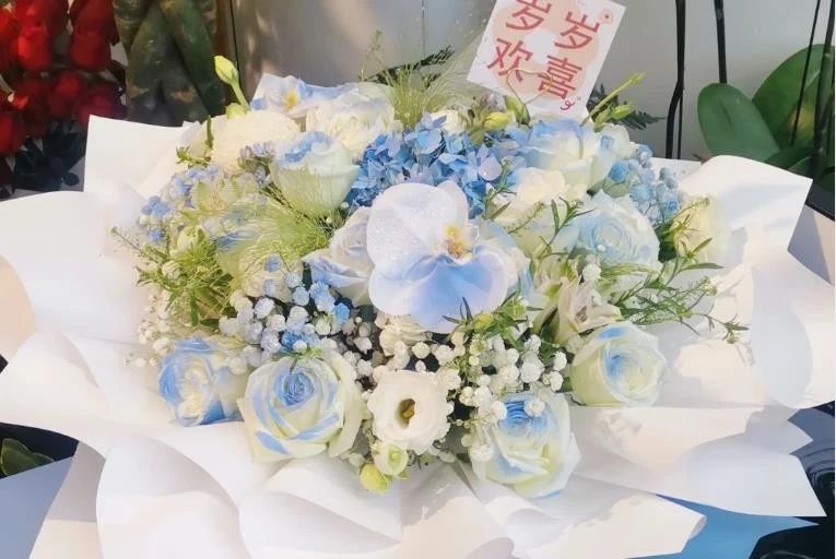 Crushed ice blue starry sky